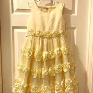 Bonnie Jean Girls Sz 8 Yellow Flower Dress